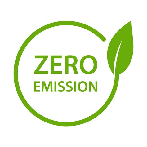 Zero Emission Icon Vector Co Neutral Green Sign For Your Web Site