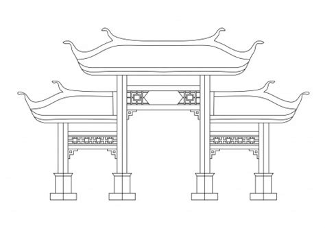 Chinese Arch Free Cads