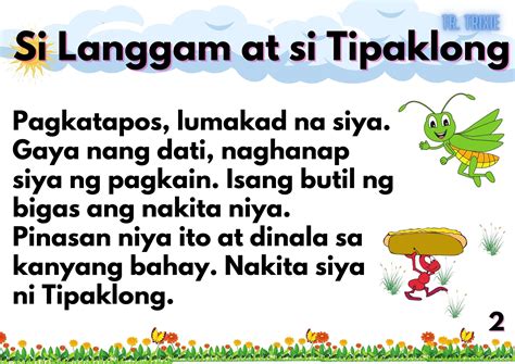 Si Langgam At Si Tipaklong Perfect For Beginners And Struggling Readers