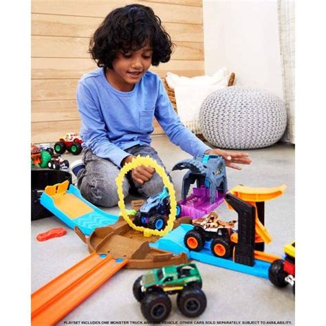 Hot Wheels Monster Trucks kilövő szett Team Mega Wrex Gyerekajándék