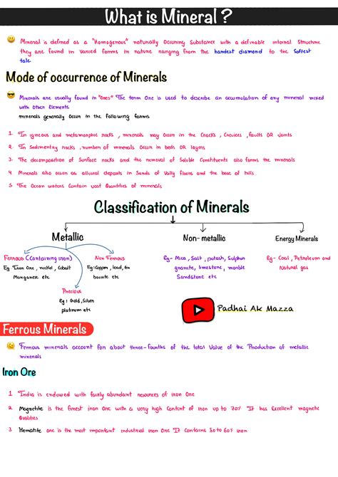 SOLUTION Minerals And Energy Resources Best Handwritten Notes 2023