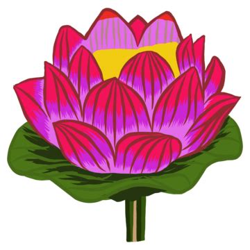 Beautiful Illustration Of The Buddhas Lotus Flower Vector Lotus Flower