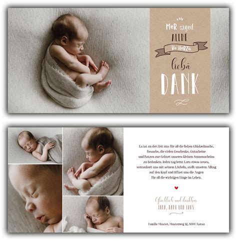 Dankeskarte Lars Birth Announcement Baby Cards Photo Book