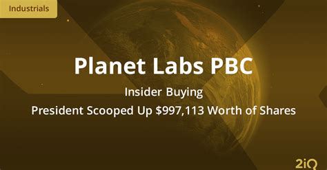 An Insider at Planet Labs PBC Just Bought $1 Million Worth of Stock