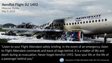 AFA Commends Heroic Aeroflot Flight Attendants on Flight 1492 ...