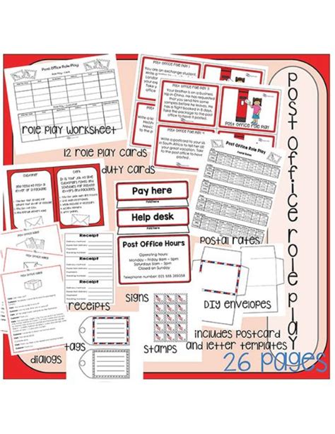 English Unite Post Office Role Play Pack