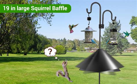 Amazon GERYMU 19 Inch Large Squirrel Baffle For Bird Feeder Pole