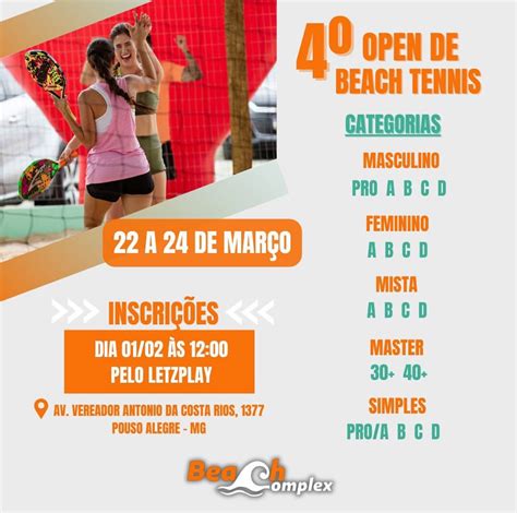 Informa Es Do Torneio Beachcomplex Beach Tennis Open Letzplay