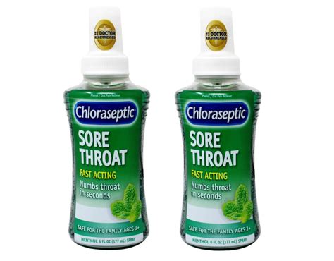 Chloraseptic Sore Throat Spray Menthol Oz Pack Walmart