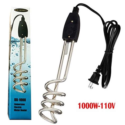 Water Heater 10in 1000W 110V Portable Electric Immersion Water Heater