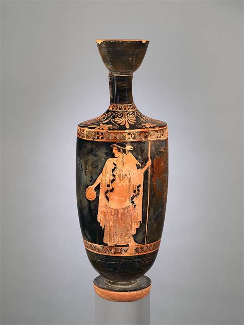 Attributed To The Brygos Painter Terracotta Lekythos Oil Flask