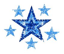 Blue Stars Animated Deco Basilslament Scrap Transparent Star