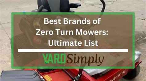 Best Brands Of Zero Turn Mowers Ultimate List Yardsimply