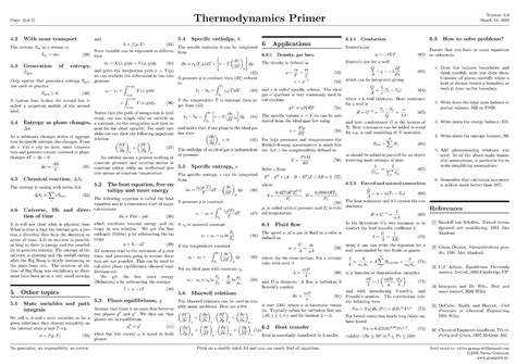 Thermodynamics Cheat Sheet 2 2048 ME 202 Studocu