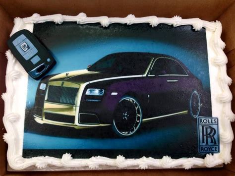 Sheet Rolls Royce Birthday Cake Buttercream With Edible Image And