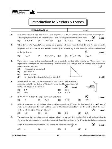 Vectors Jee Main Archive Pdf