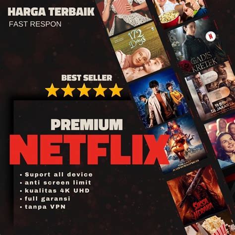 Jual NETFLIXXX HARIAN PREMIUMMI MURAH BEST SELLER UHD 4K FULL GARANSI