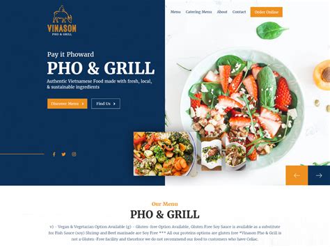 Vinason Food Web Design By Inkyy On Dribbble