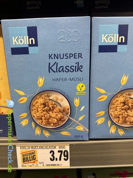 K Lln Knusper Klassik Hafer M Sli Vegan G Preis Angebote Kalorien