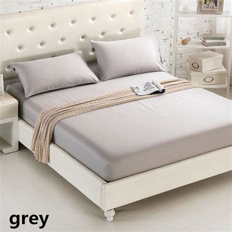 Buy 1pcs Solid Color Fitted Sheet Mattress Cover Bed Sheets With