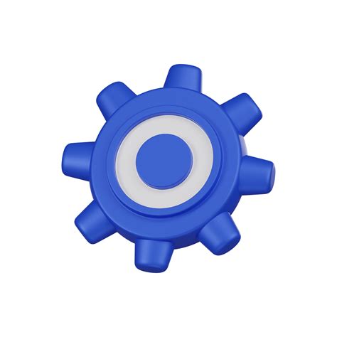 Minimal Settings Cogwheel Gear Icon 3d Render Isolated Illustration 41644104 Png