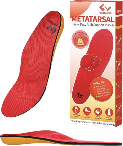 Amazon Cushwork Metatarsalgia Insoles For Ball Of Foot Pain Morton