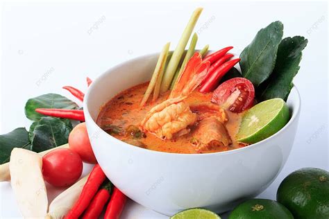 Fondo Tom Yum Goong Sopa Tailandesa De Gambas Agridulce Foto E Imagen