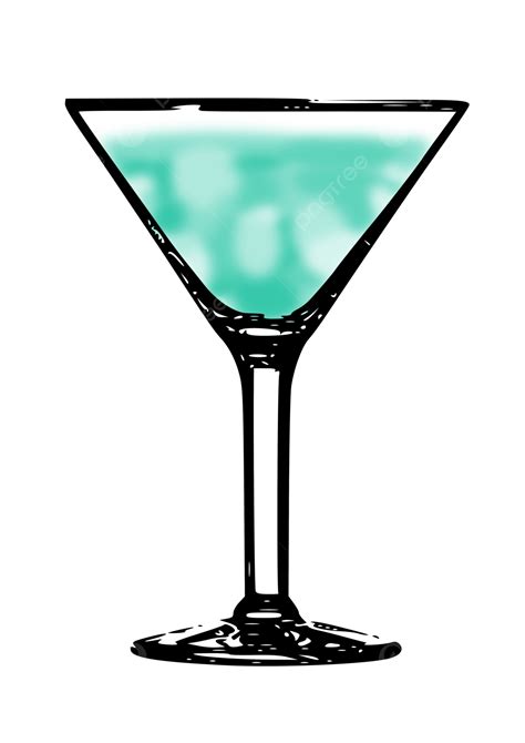 Green Martini Glass Clip Art