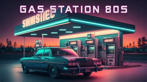 Gas Station 80s Synthwave Retrowave Chillwave Drive SuperWave