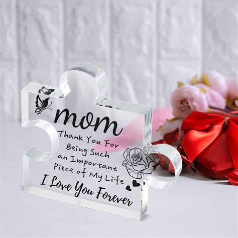 Puzzle Shaped Acrylic Plaque Multifiunctional Best Gifts For Parents