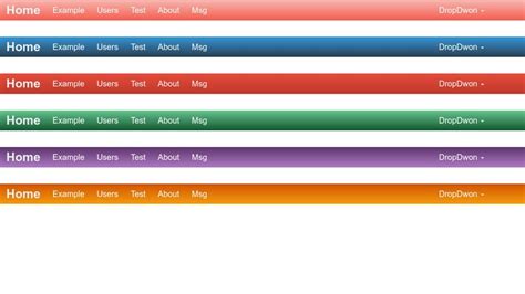 Bootstrap Navbar With Creative Colors