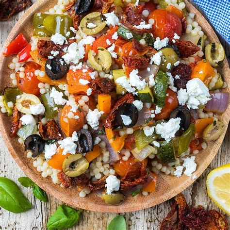 Roasted Vegetable Couscous Salad Hungry Healthy Happy