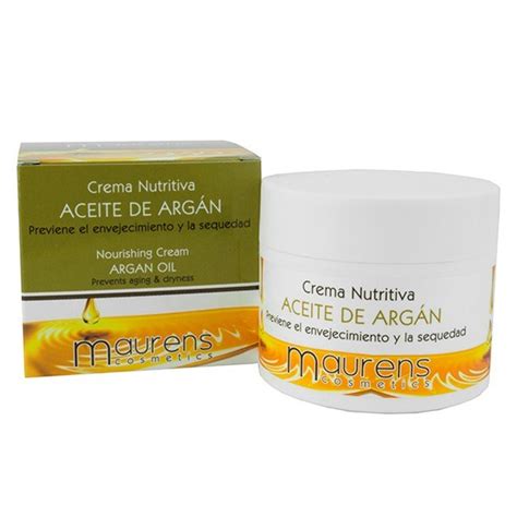 Crema Nutritiva Aceite De Argan Sin Parabenos Maurens Cosmetics