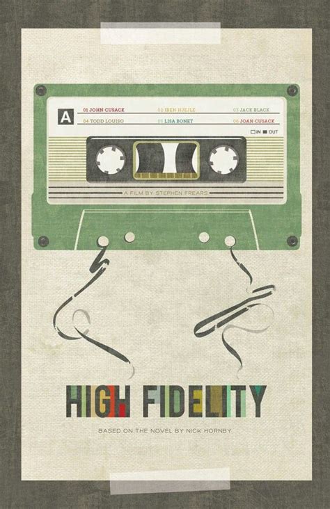 High Fidelity Alternative Filmplakate Minimalistische Filmposter