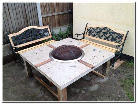 Concrete Patio Table With Umbrella | Home Design Ideas