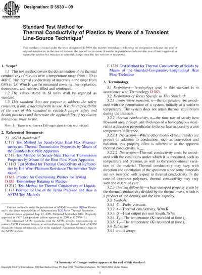 Astm D Standard Test Method For Thermal Conductivity Of