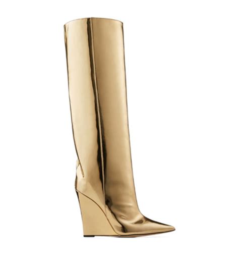 Jimmy Choo Blake Metallic Knee High Boots Whats On The Star