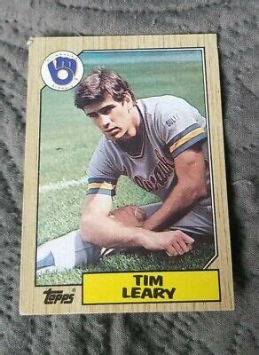 Topps Milwaukee Brewers Baseball Card Tim Leary Ebay