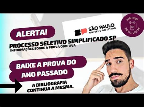 Processo Seletivo Simplificado Sp Use A Prova Do Concurso Para Estudos