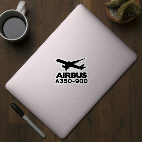 Airbus A350 900 Silhouette Print Black A359 Sticker Teepublic