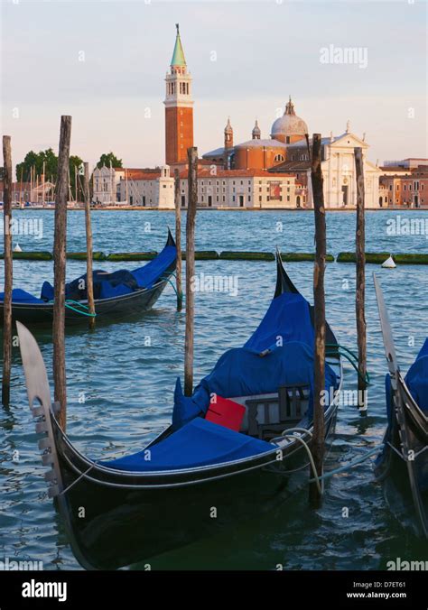 Gondolas On The Grand Canal By St Marks Square Piazza San Marco