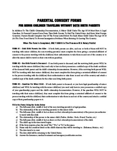 Travel Consent Form Examples Format Pdf