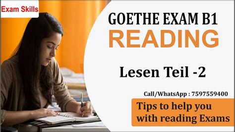 Exam Skills Tips To Help You With Reading Exams Goethe Exam B