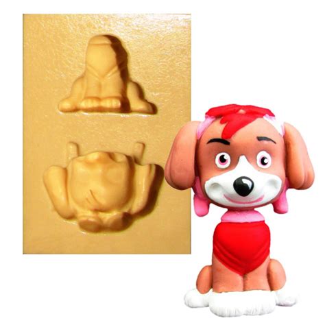 Molde De Silicone Para Biscuit Casa Da Arte Modelo Patrulha Canina