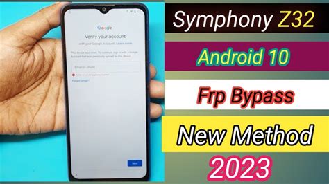 Symphony Z32 Frp Bypass Android 10 L New Method Z32 Gmail Account