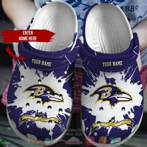 Personalized Baltimore Ravens Nfl Custom Crocs Crocband Clog