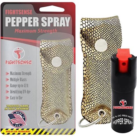 Fightsense Self Defense Pepper Spray 1 2 Oz Compact Size Maximum