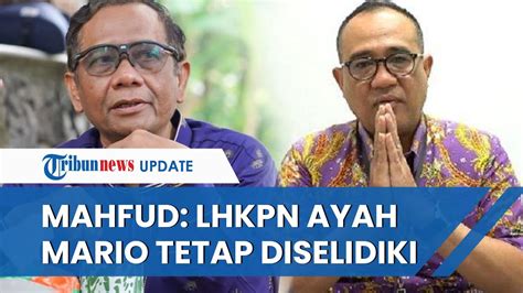 Tanggapan Mahfud Md Soal Mundurnya Rafael Alun Dari Asn Ditjen Pajak