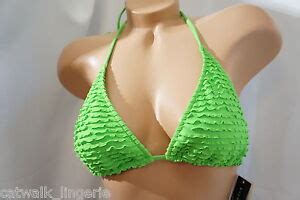 Ralph Lauren Lime Green Padded Bra String Bikini Swim Bathing Suit Top