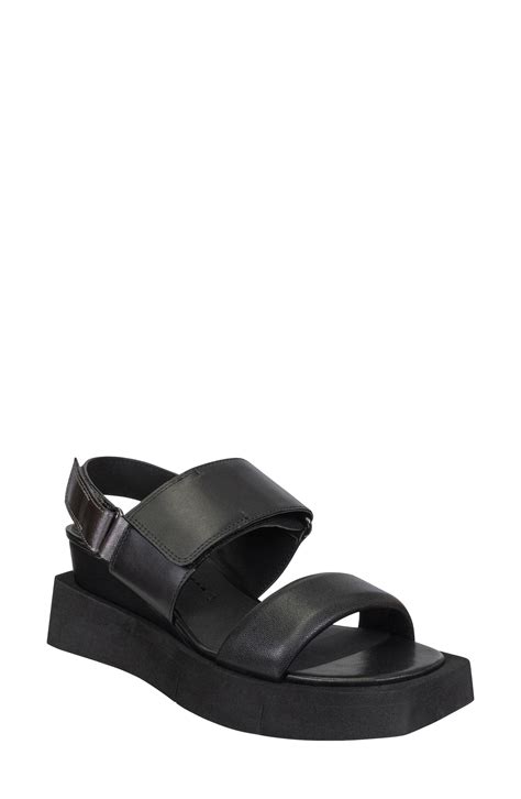 Naked Feet Paradox Slingback Wedge Sandal In Black Lyst